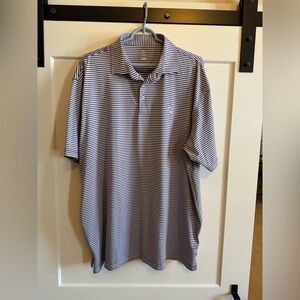 Rhoback Striped Polo - XXL - Heather Purple